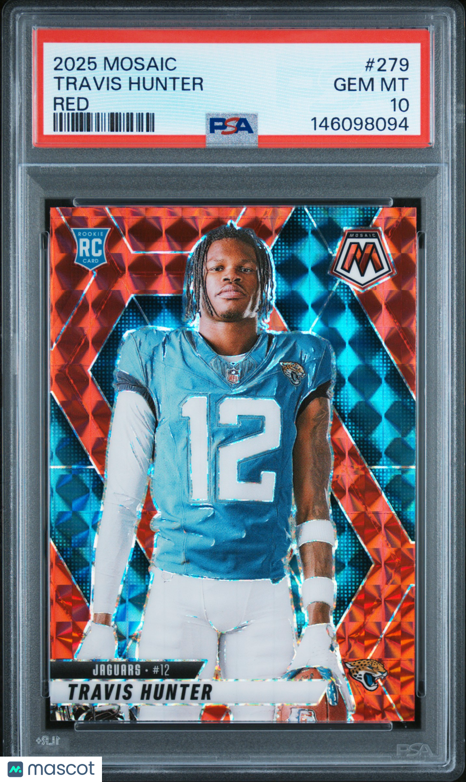 2025 Panini Mosaic Travis Hunter Red #279 PSA 10