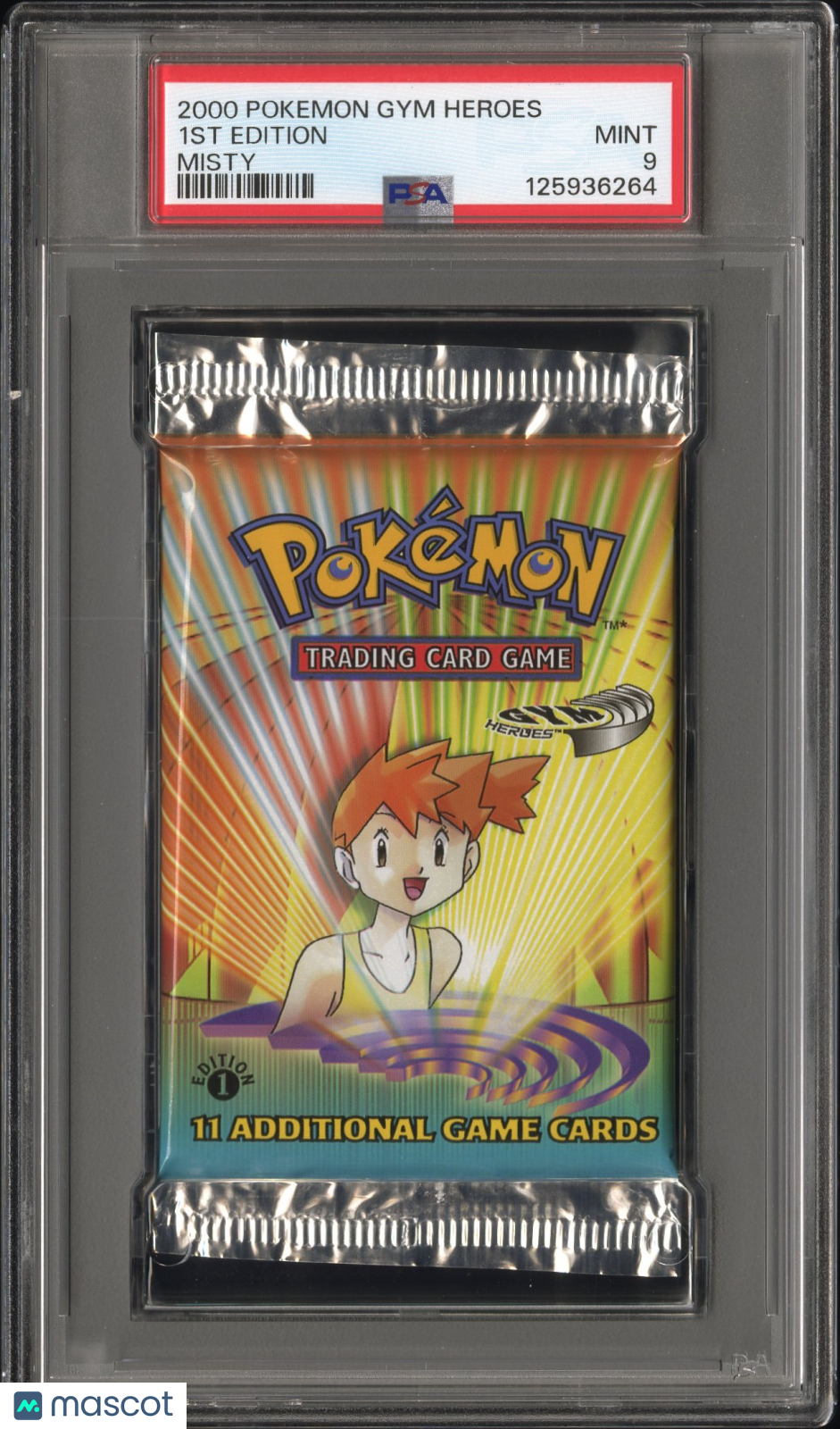 2000 Pokemon Gym Heroes Pack 1st Edition Misty PSA 9 MINT