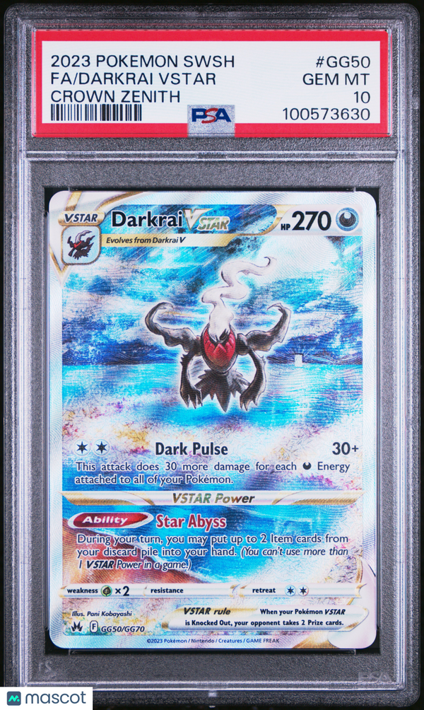 2023 Pokemon Sword And Shield Crown Zenith Darkrai VSTAR #GG50  PSA 10