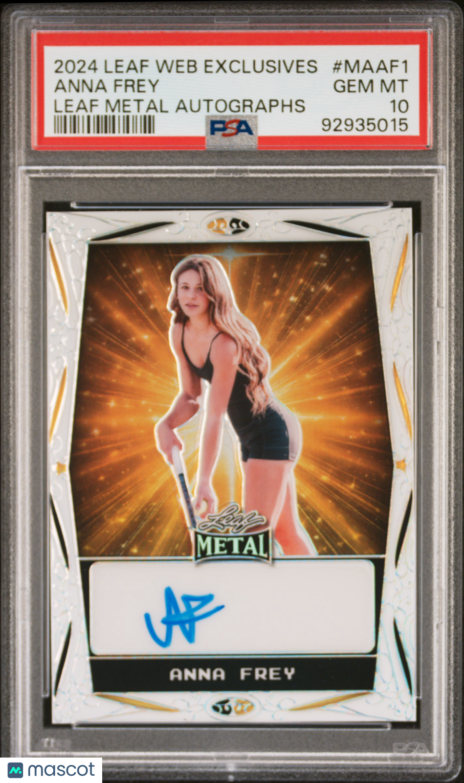 2024 Leaf Web Exclusives Anna Frey Metal Autograph #MAAF1 PSA 10