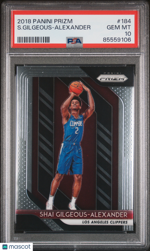 2018 Panini Prizm S. Gilgeous-Alexander #184 PSA 10