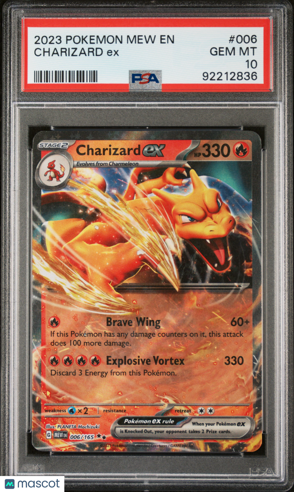 2023 Pokemon Mew EN-151 Charizard EX #006 PSA 10