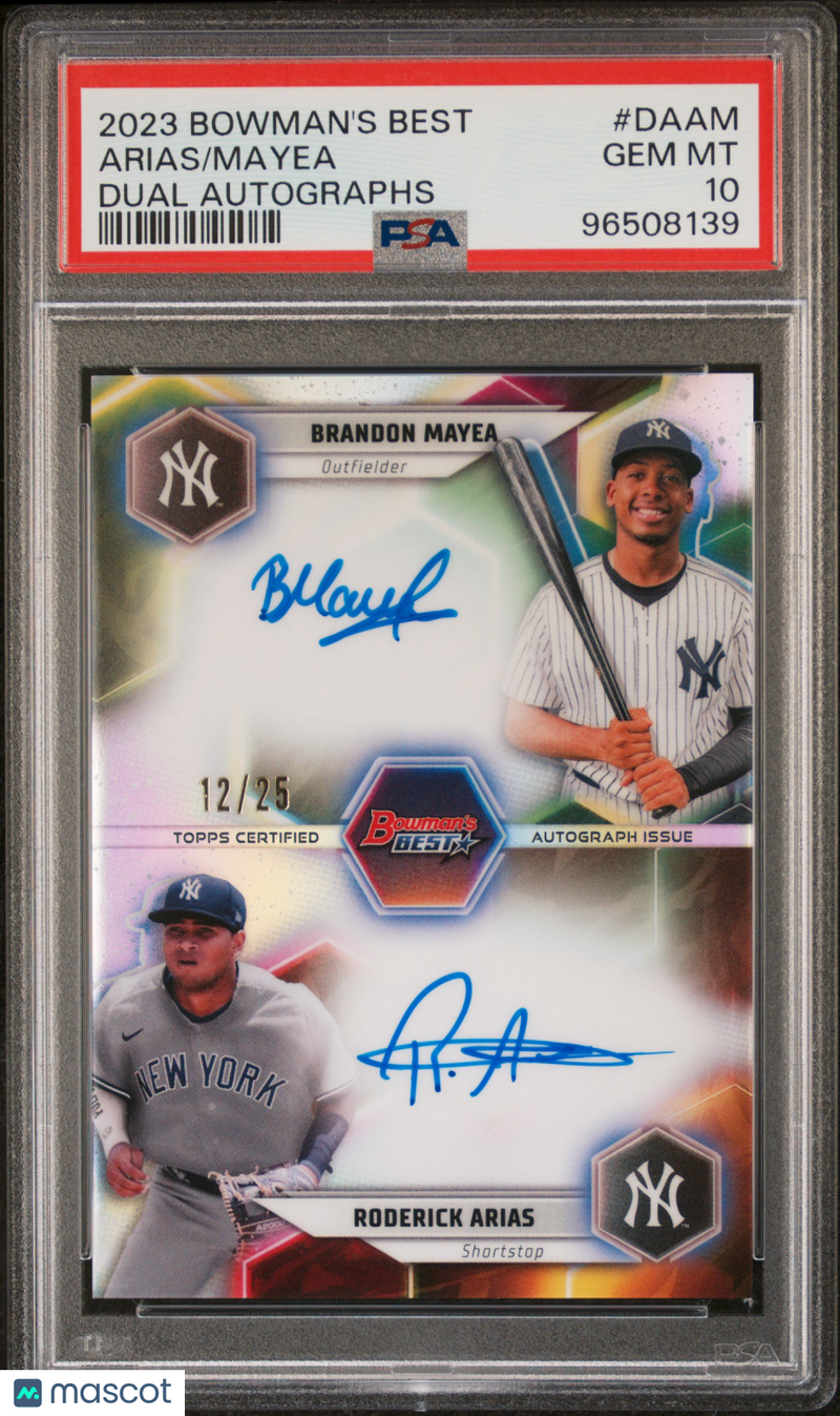 2023 Bowman's Best Dual Autographs Mayea Arias