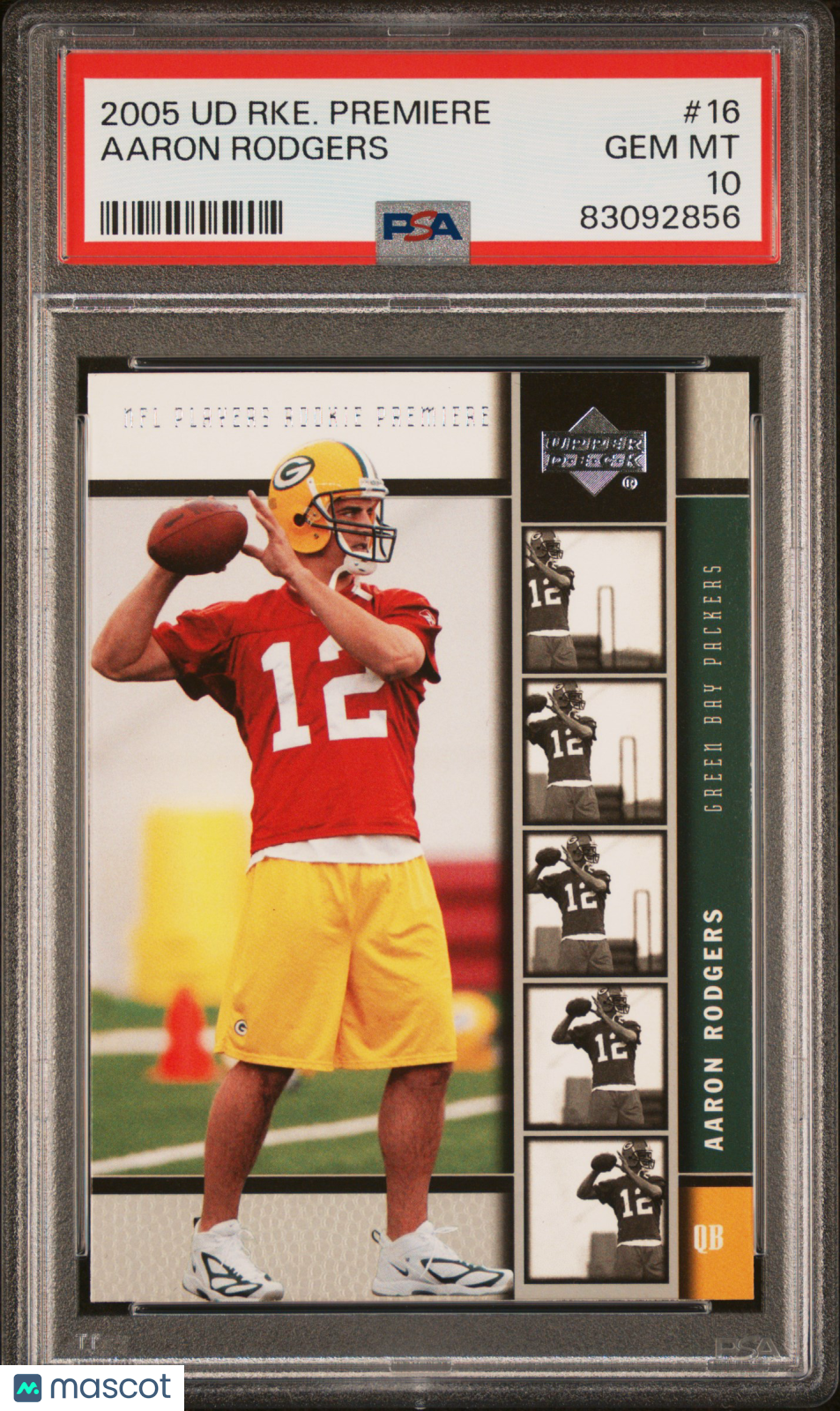 2005 Upper Deck Rookie Premiere Aaron Rodgers #16 PSA 10 Green Bay Packers