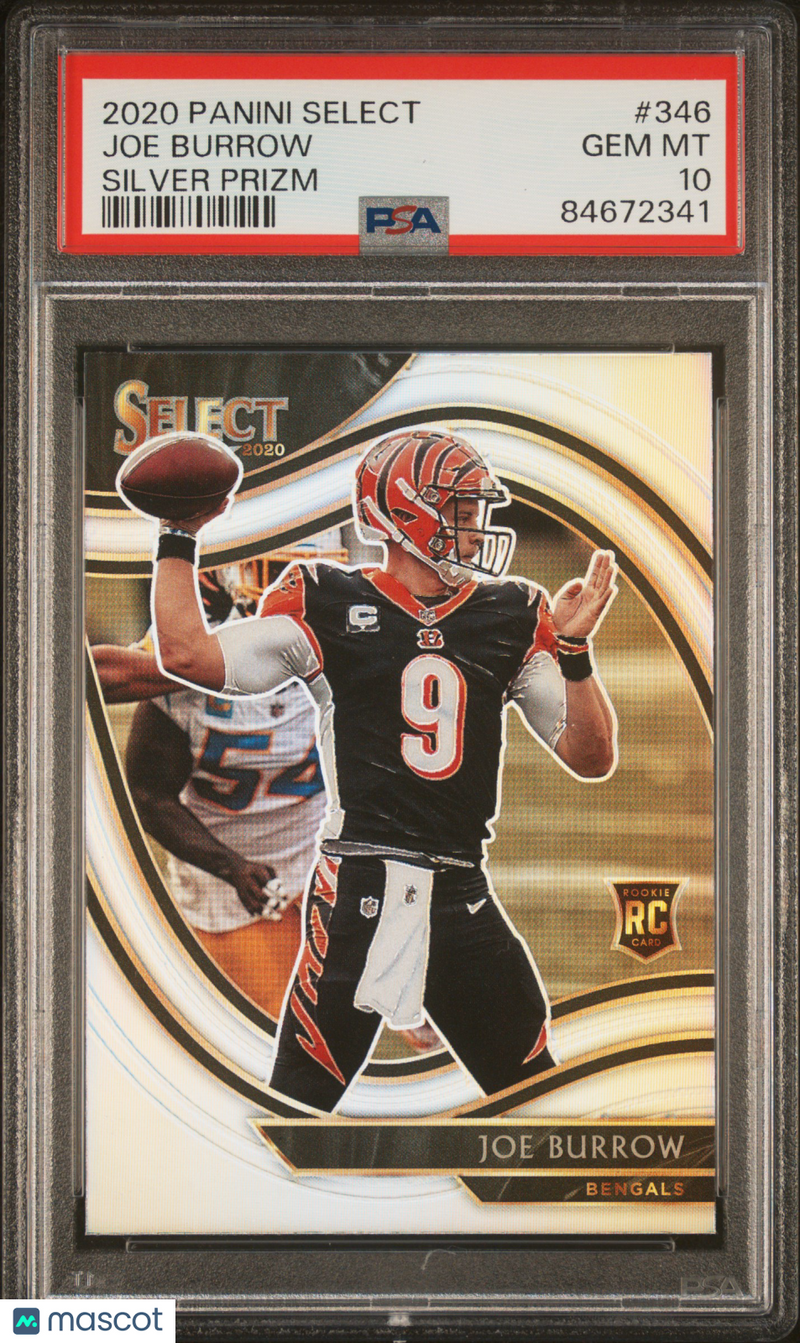 2020 Panini Select Joe Burrow Silver Prizm
