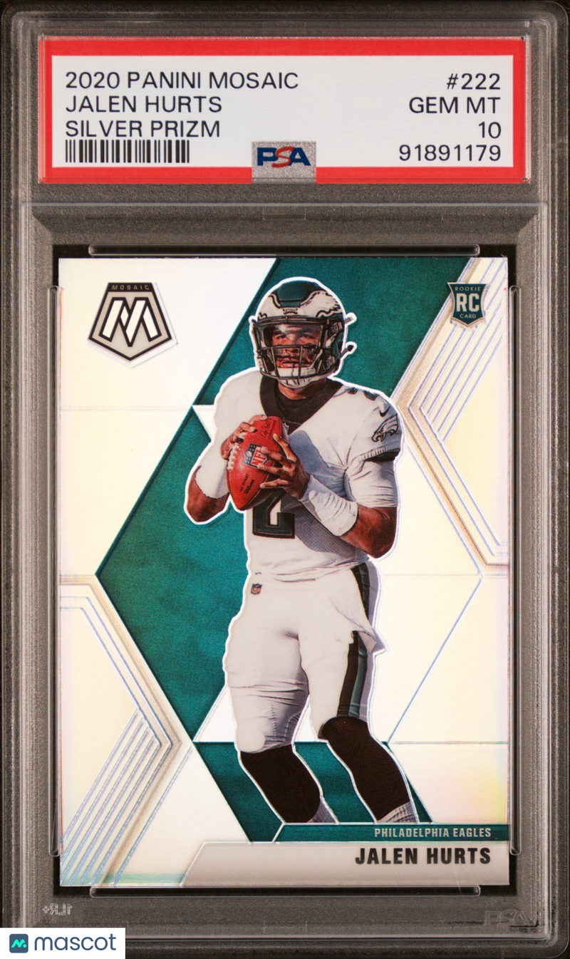 2020 Panini Mosaic Jalen Hurts Silver Prizm