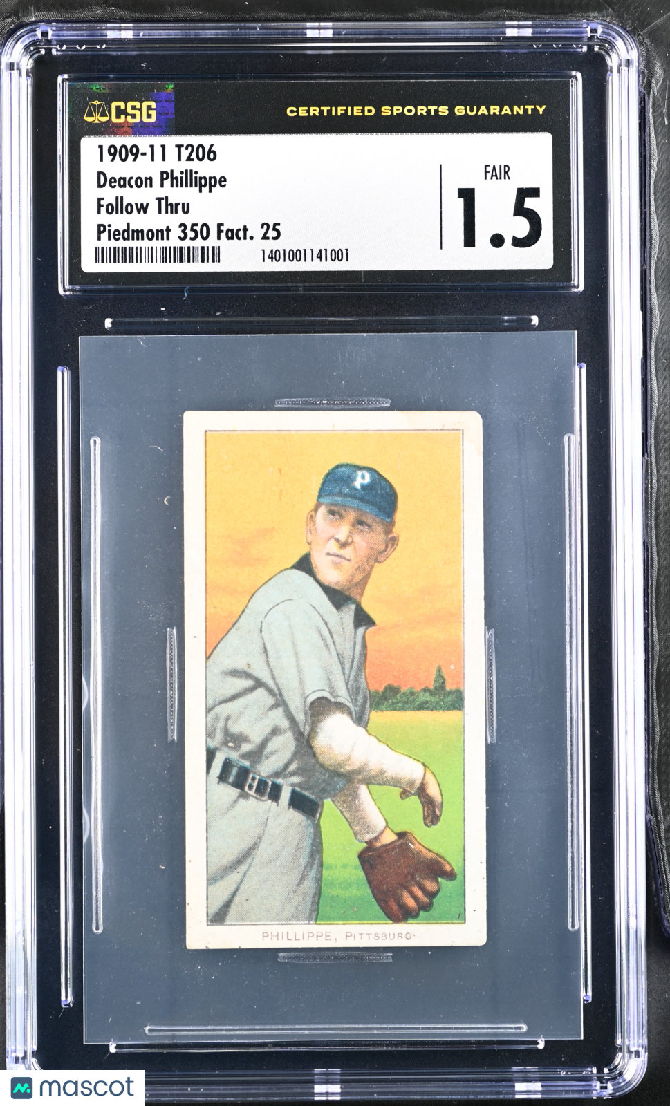 1909-11 T206 Deacon Phillippe CGC 1.5 Pittsburgh Pirates