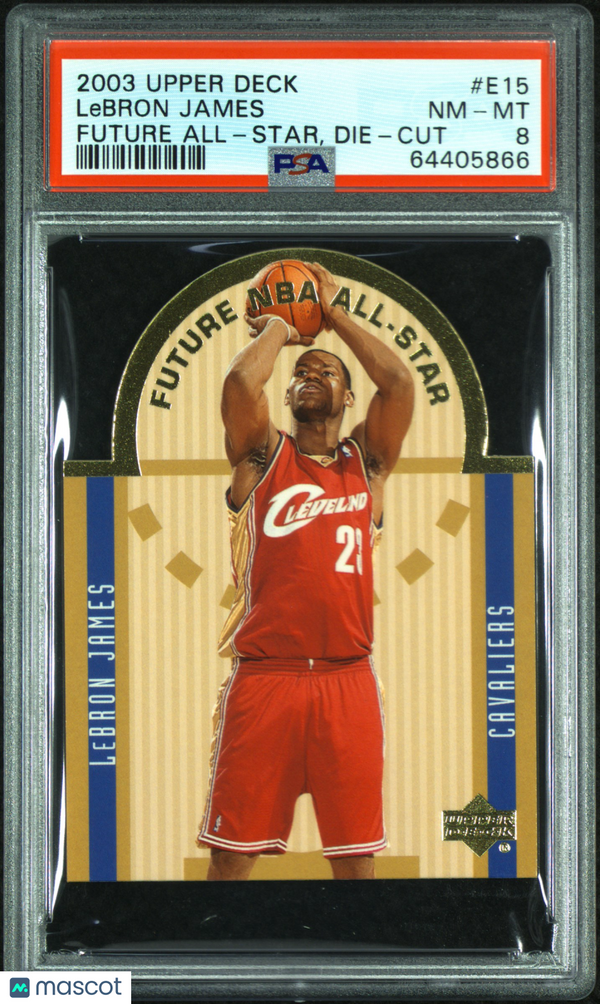 2003 Upper Deck Future All-Star Die-Cut LeBron James #E15 PSA 8 Basketball