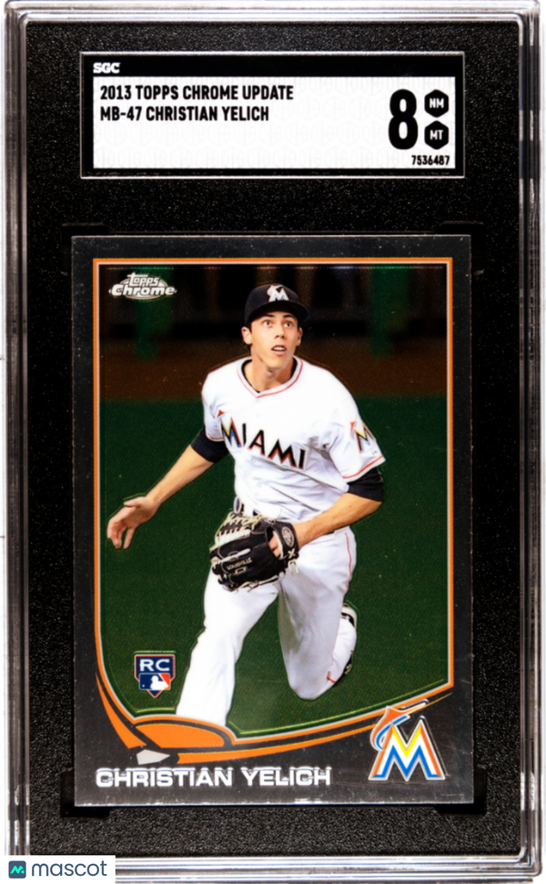 2013 Topps Chrome Update Christian Yelich #MB-47 SGC 8 Baseball