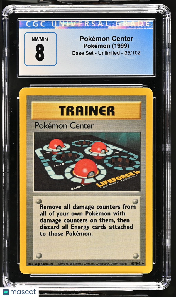 1999 Pokémon Pokémon Center #85/102 English CGC 8