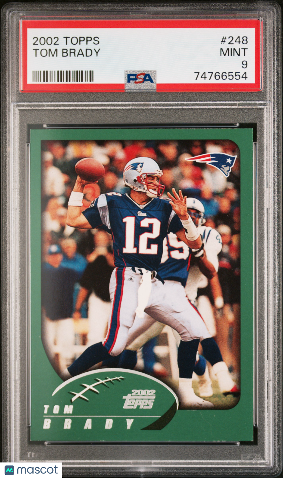 2002 Topps Tom Brady #248 PSA 9 MINT New England Patriots