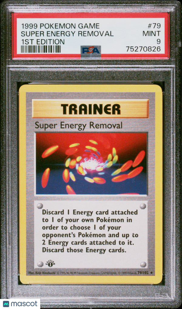 1999 Pokemon 1st Edition Super Energy Removal #79 PSA 9