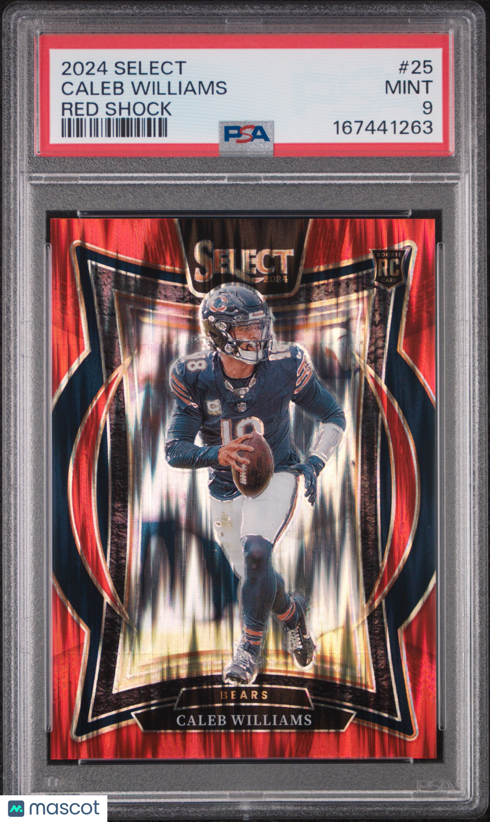 2024 Panini Select Caleb Williams Red Shock #25 PSA 9 /249