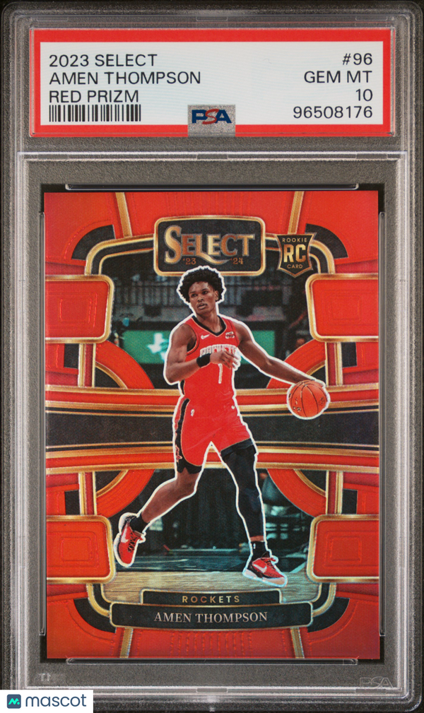 2023 Panini Select Amen Thompson Red Prizm #96 PSA 10