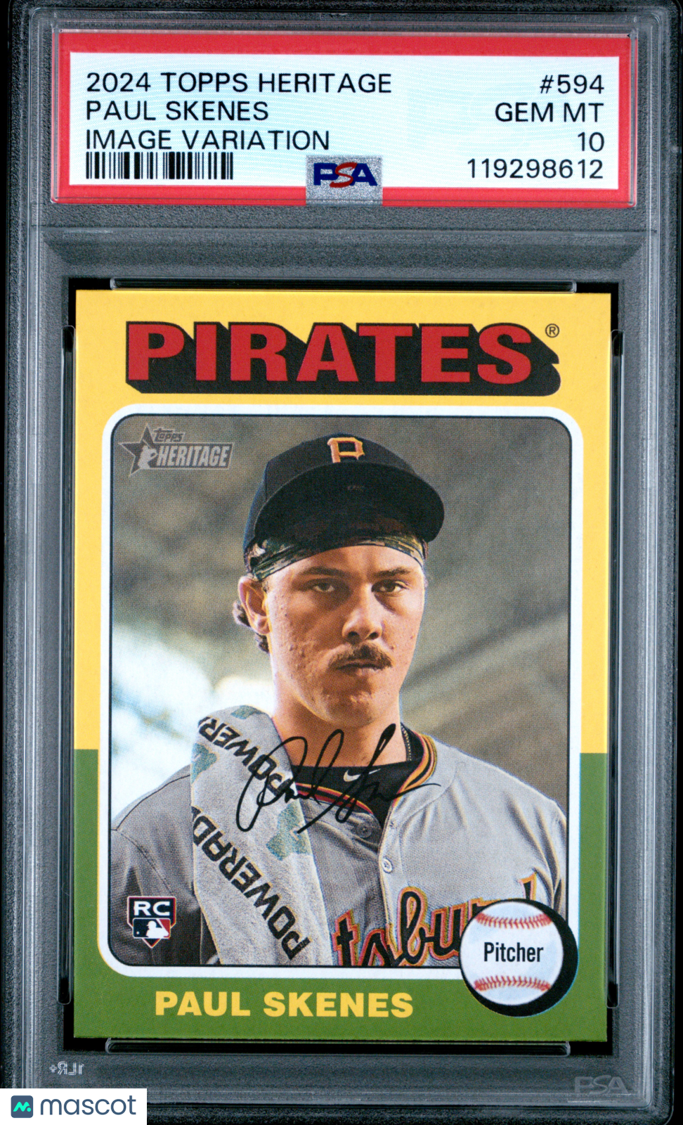 2024 Topps Heritage Paul Skenes Image Variation #594 PSA 10