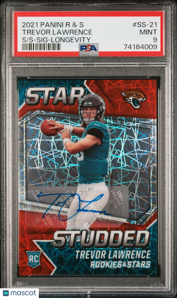 2021 Panini Rookies & Stars Star Studded Trevor Lawrence Signautre Auto/10 PSA 9