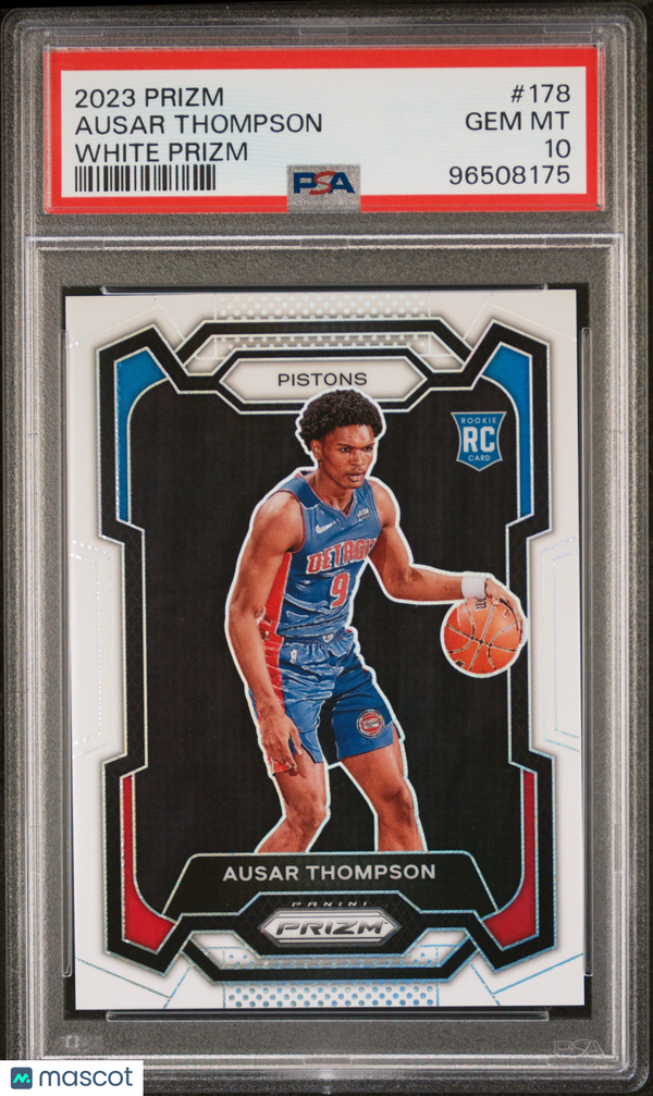 2023 Panini Prizm Ausar Thompson White Prizm /175 #178 PSA 10