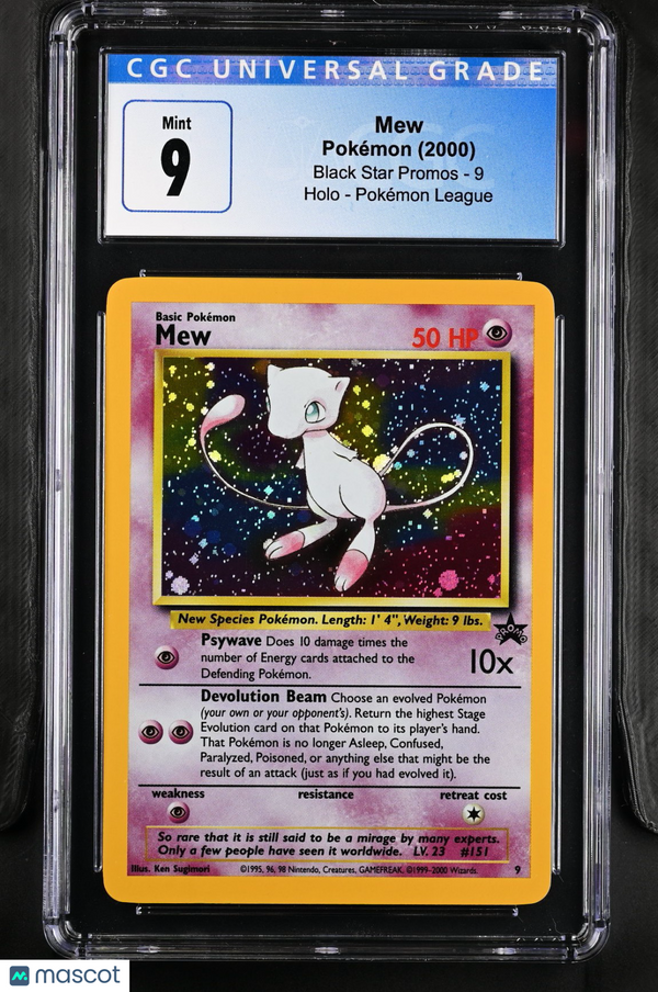 2000 Pokémon Black Star Promos Pokémon Mew #9 English CGC 9