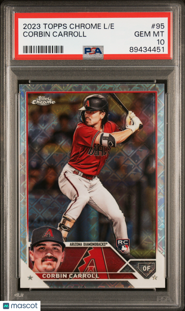 2023 Topps Chrome Logofractor Edition Corbin Carroll #95 PSA 10