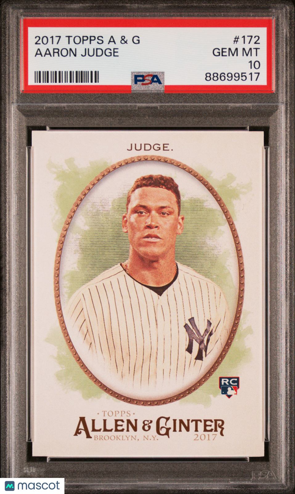 2017 Topps Allen & Ginter Aaron Judge #172 PSA 10