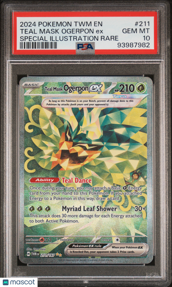 2024 Pokemon Twilight Masquerade Teal Mask Ogerpon EX #211 PSA 10