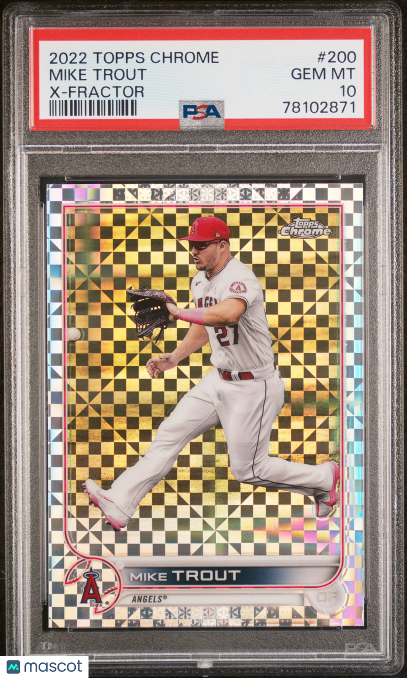 2022 Topps Chrome Mike Trout X Fractor