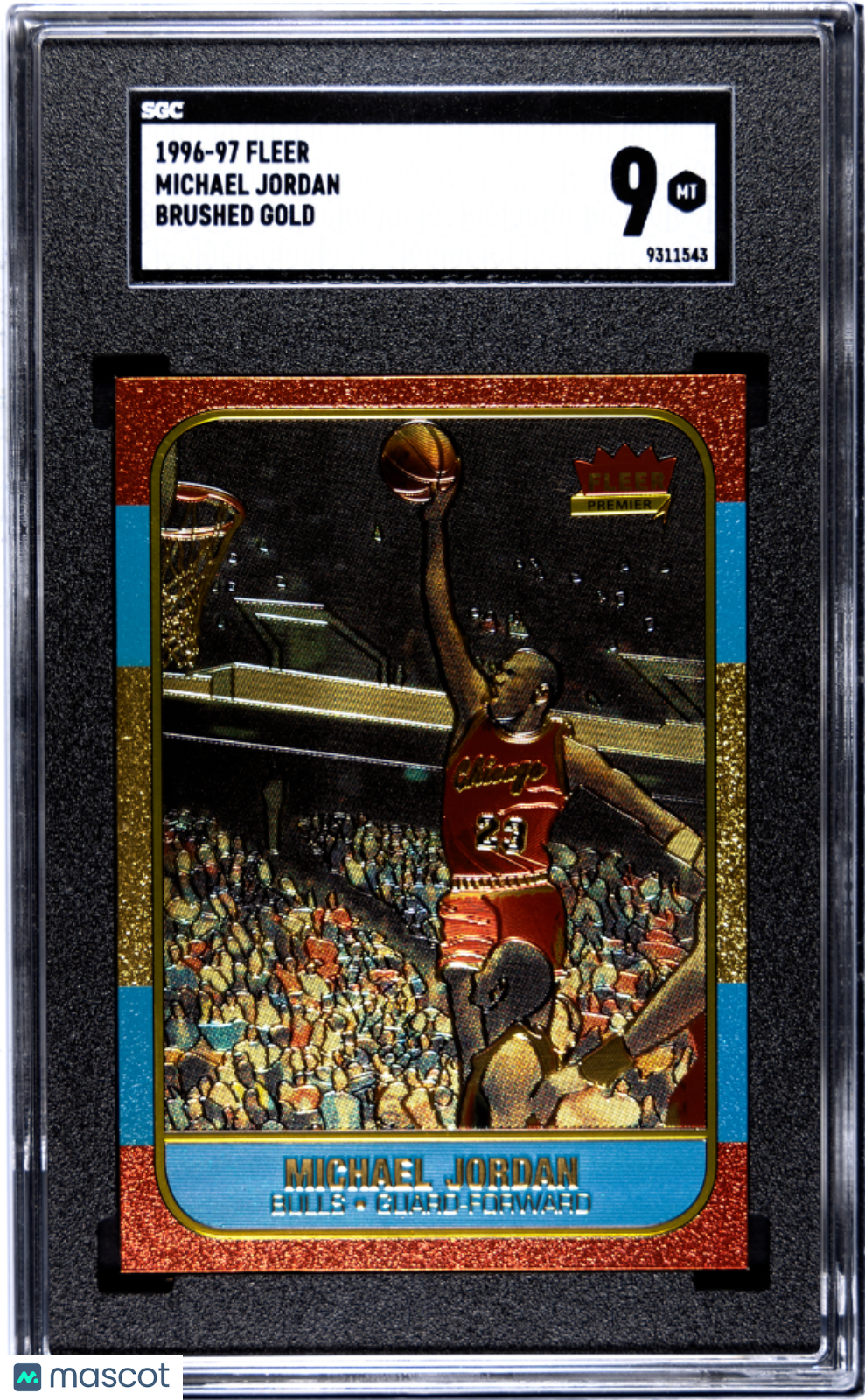 1996 Fleer Michael Jordan Brushed Gold SGC 9 Chicago Bulls