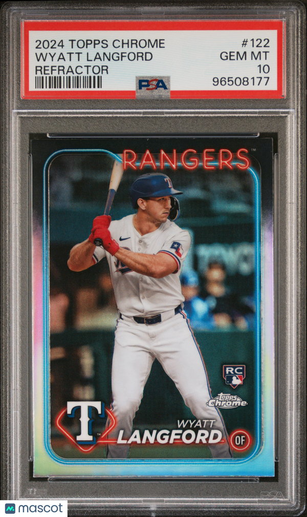 2024 Topps Chrome Wyatt Langford Refractor #122 PSA 10