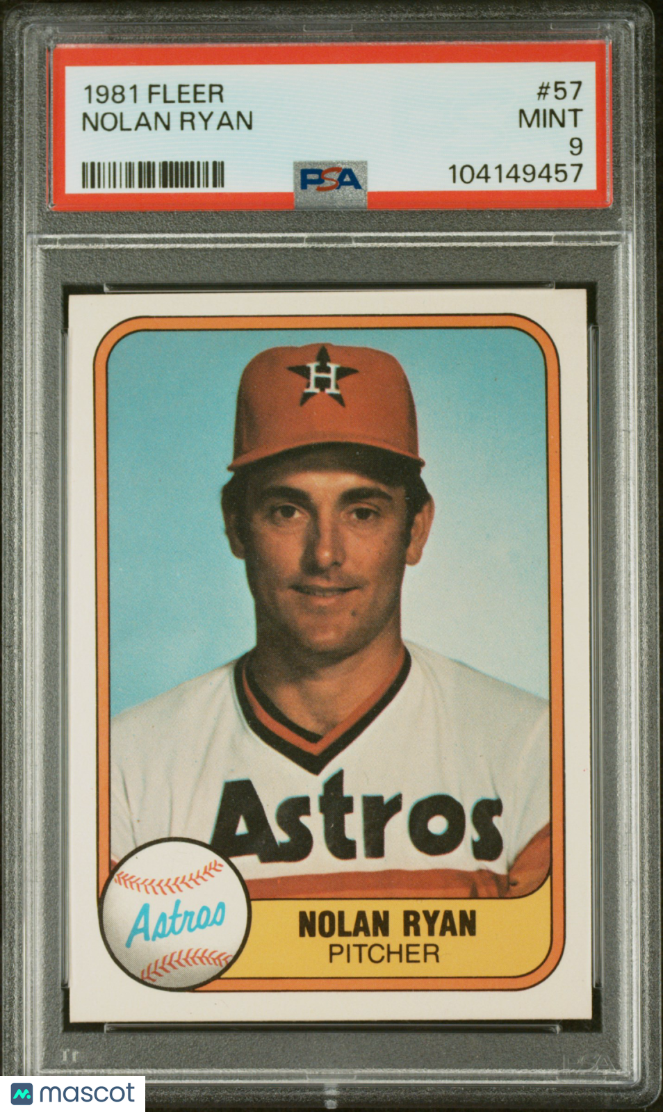 1981 Fleer Nolan Ryan #57 PSA 9 Houston Astros