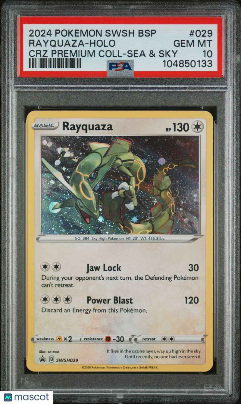2024 Pokemon Black Star Promo Rayquaza Premium Sea Sky PSA 10