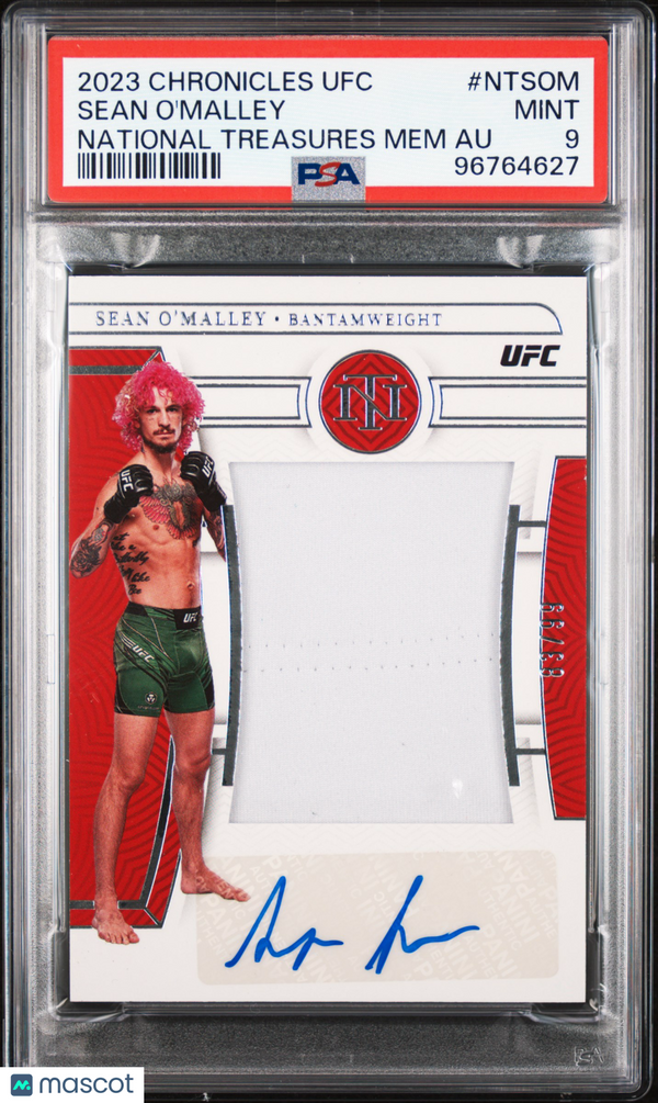 2023 Chronicles UFC National Treasures Memorabilia Auto Sean O'Malley PSA 9 MINT