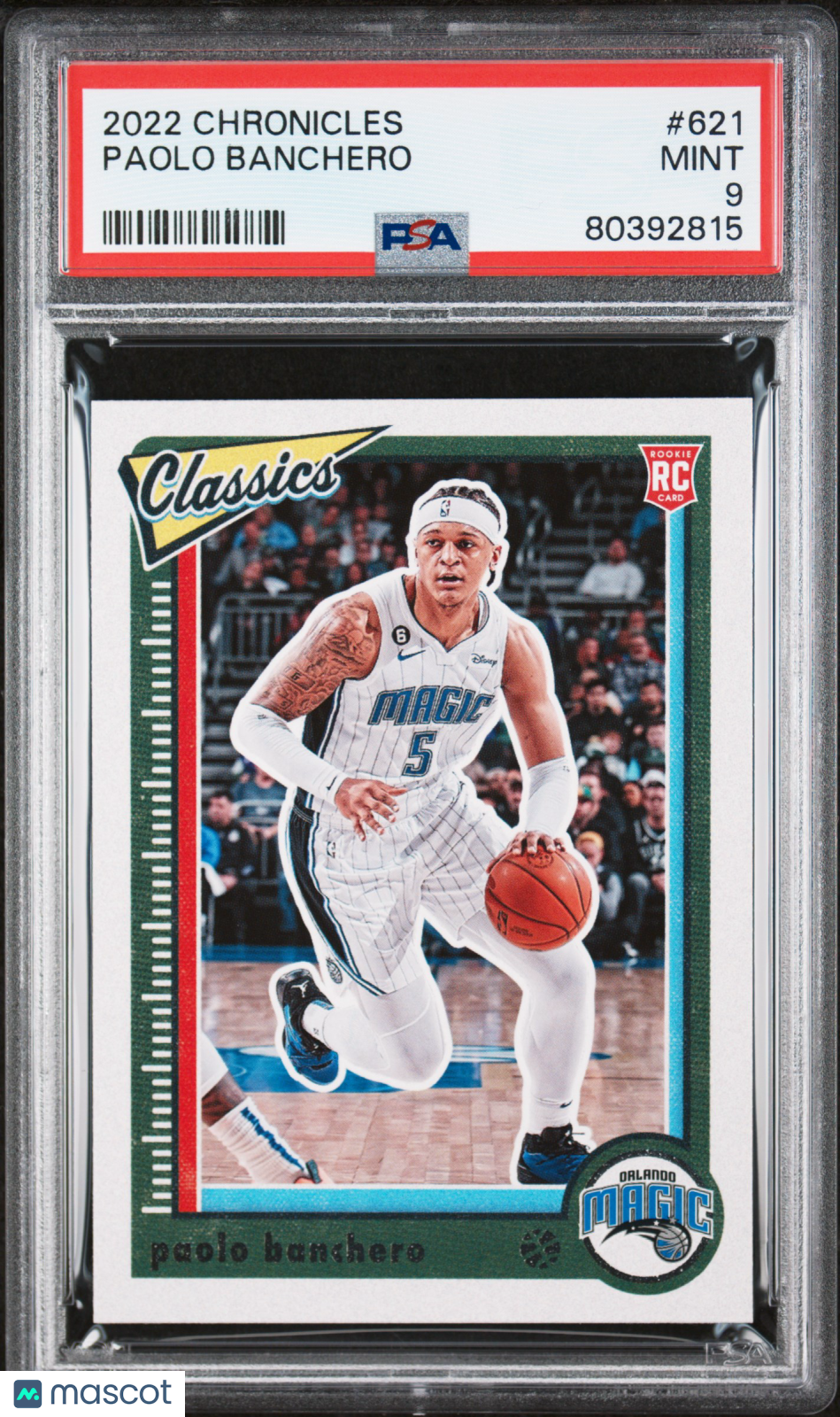 2022 Panini Chronicles Paolo Banchero Rookie #621 PSA 9 Orlando Magic