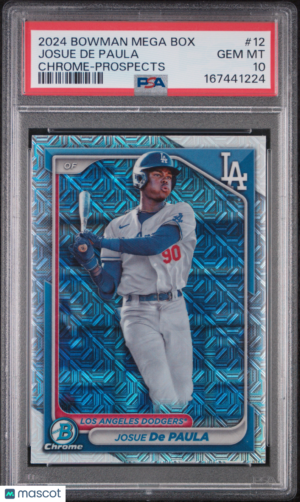 2024 Bowman Mega Box Chrome Prospects Josue De Paula #12 PSA 10