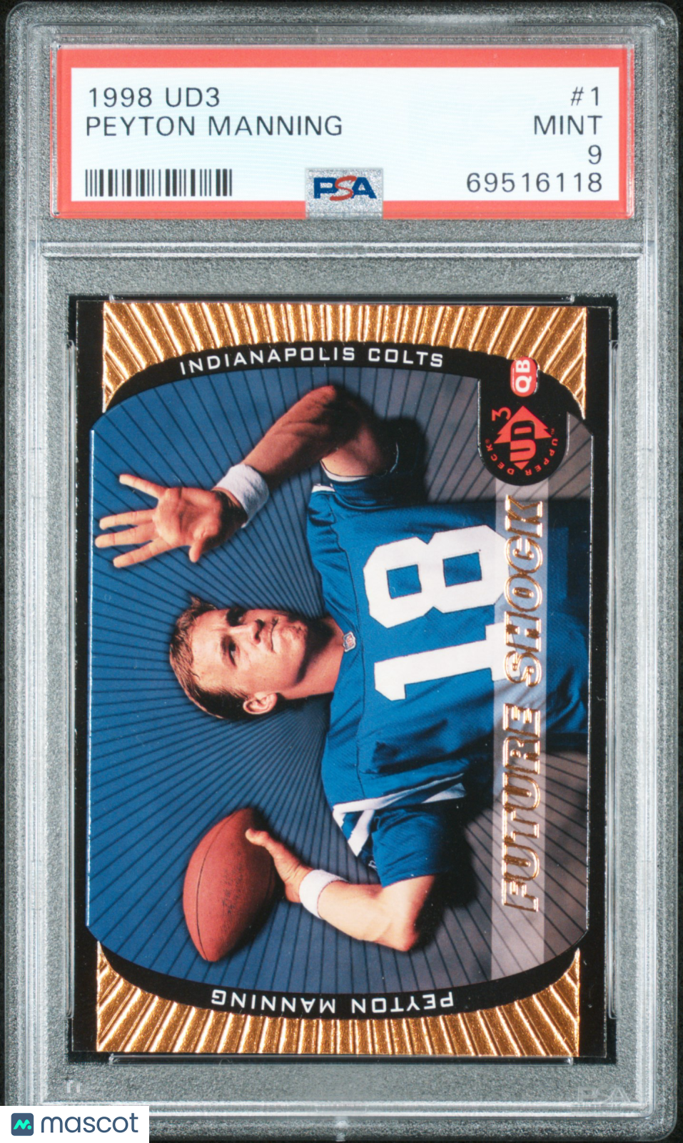 1998 Ud3 Peyton Manning #1 PSA 9