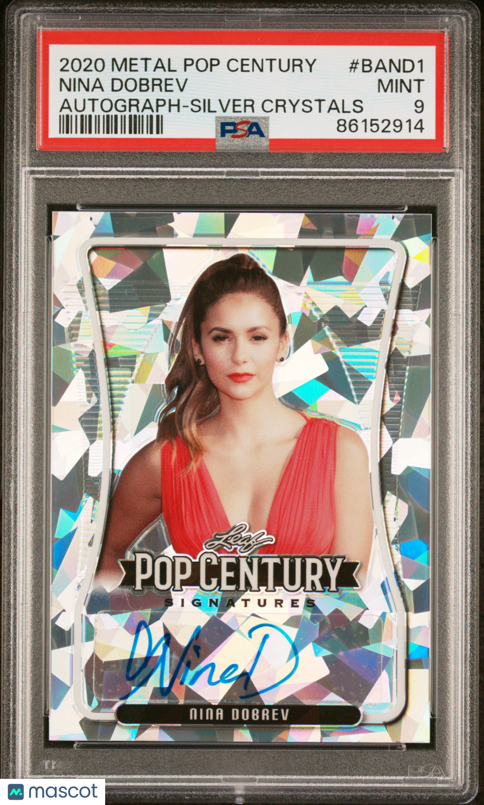 2020 Leaf Metal Pop Century Autograph Nina Dobrev #BAND1 PSA 9