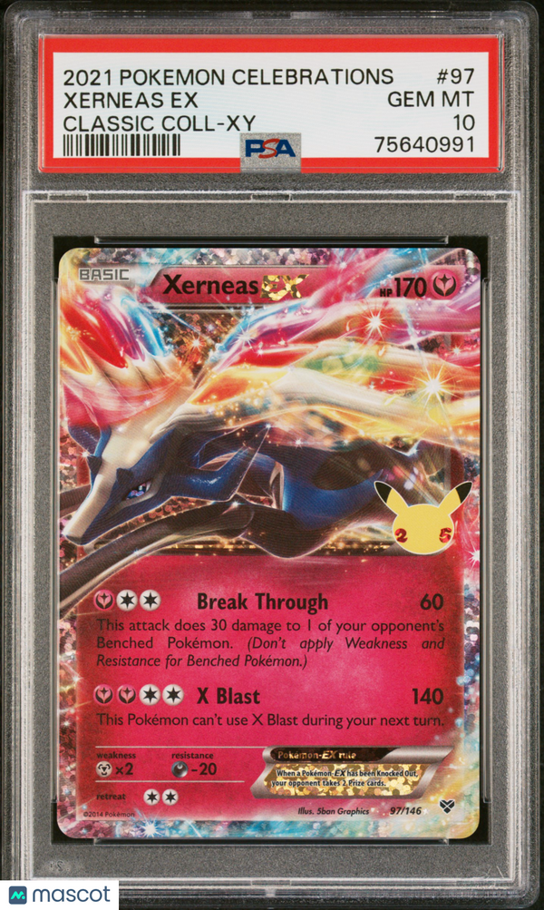 2021 PokéMon TCG Xerneas EX #97 Classic Coll-Xy PSA 10