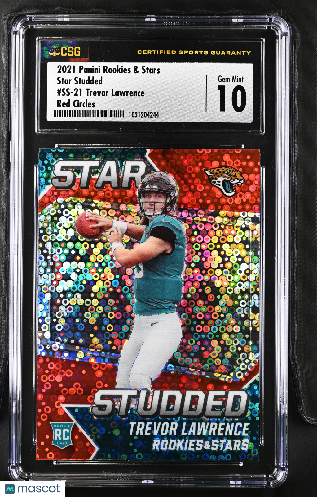 2021 Panini Rookies & Stars Trevor Lawrence Red Circles Rookie CGC 10 GEM MINT