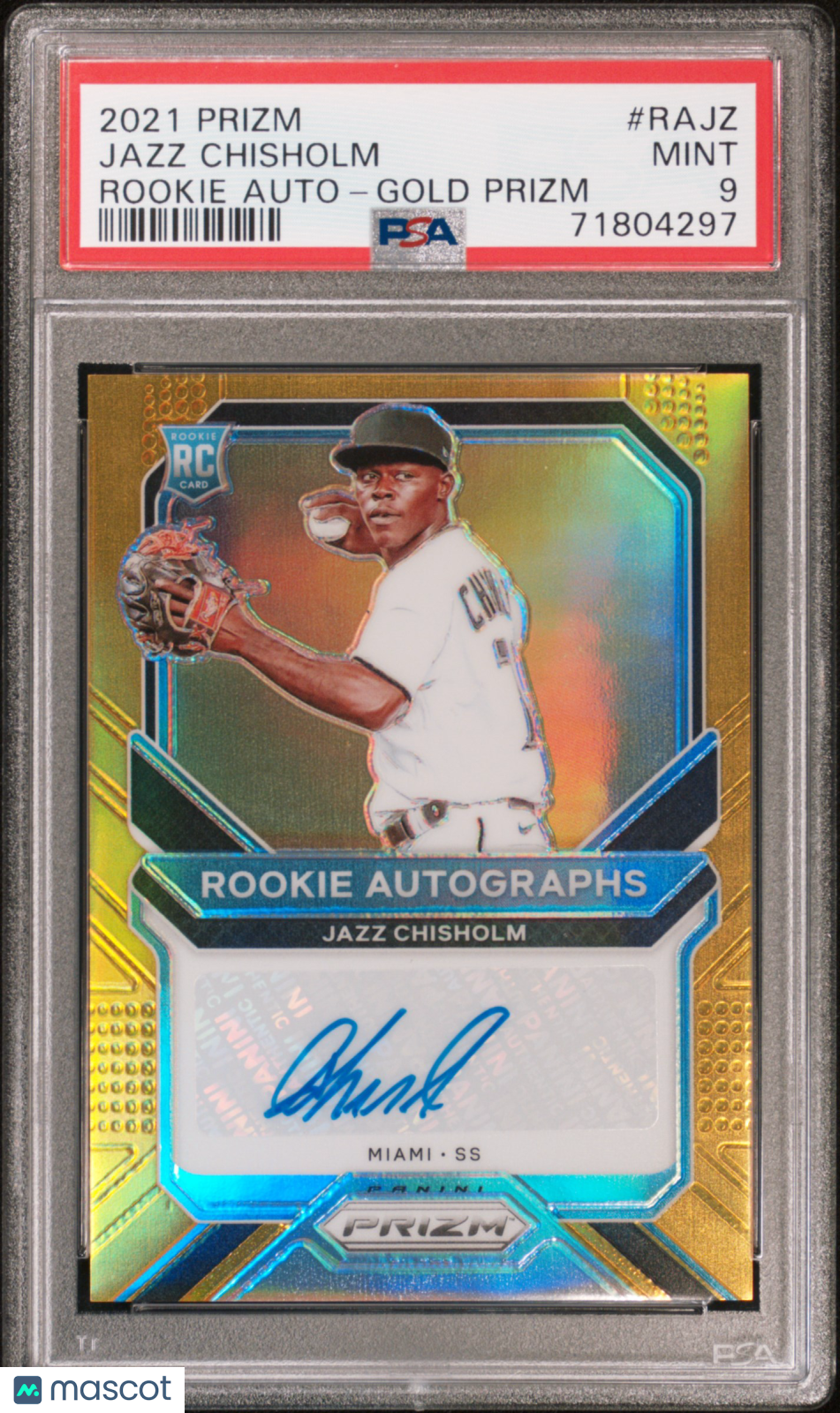 2021 Prizm Rookie Autographs Jazz Chisholm Gold 04/10 PSA 9 New York Yankees