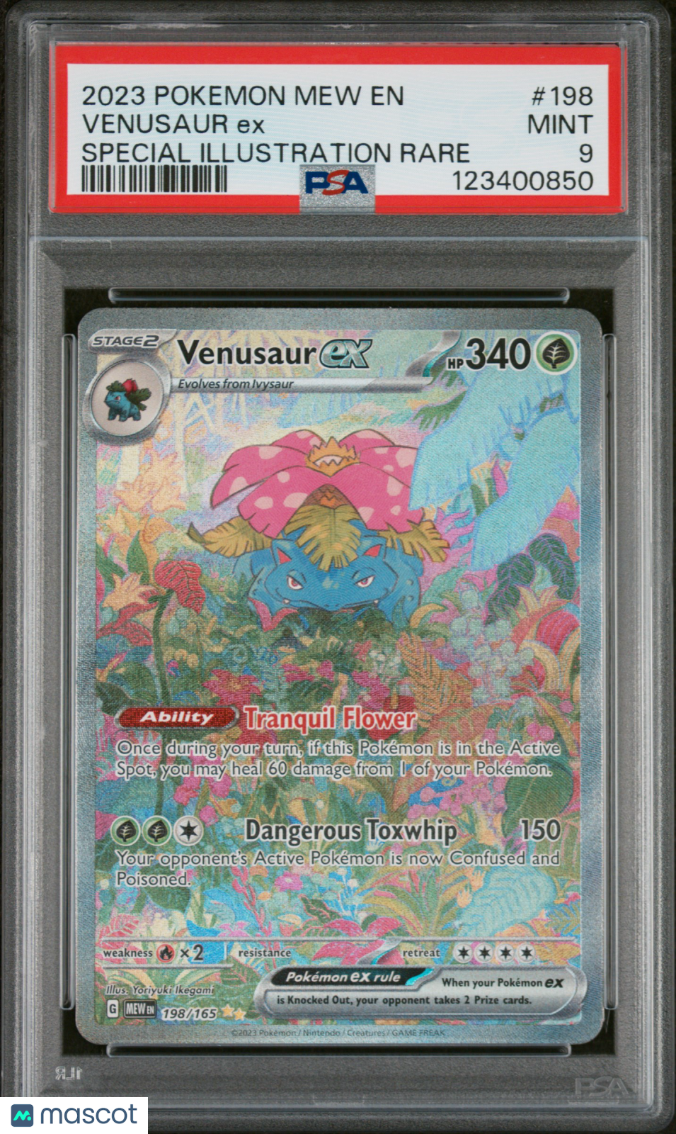 2023 Pokemon SV 151 Venusaur EX #198 Special Illustration Rare PSA 9 MINT