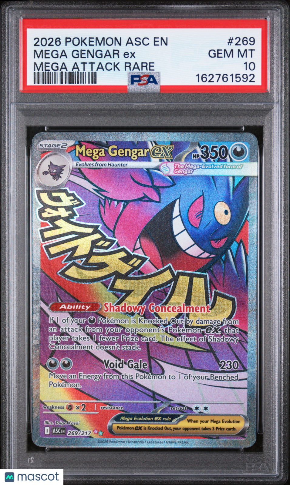 2026 Pokemon Asc EN-Ascended Heroes Mega Gengar EX #269 Mega Attack Rare PSA 10