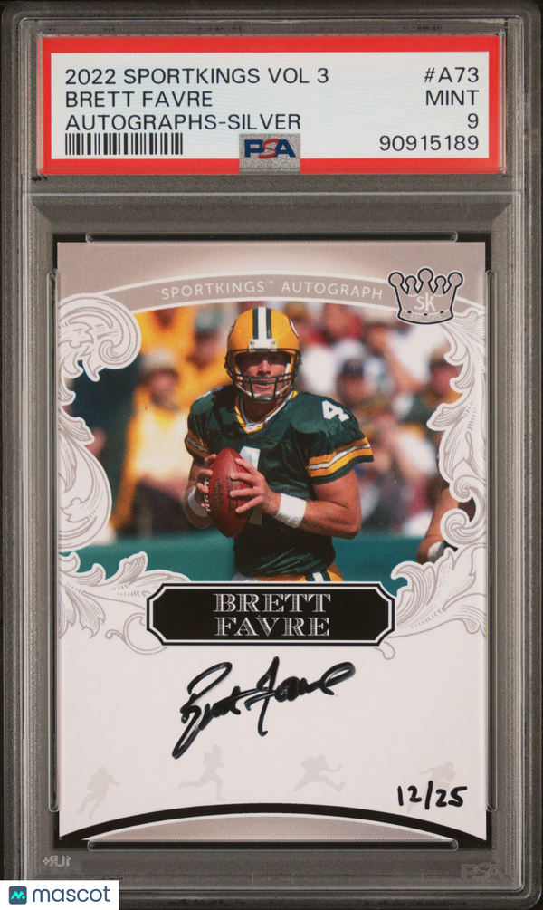 2022 Sportkings Volume 3 Autographs Brett Favre Silver #A73 PSA 9