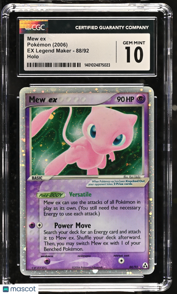 2006 Pokemon EX Legend Maker Mew ex #88/92 English CGC 10