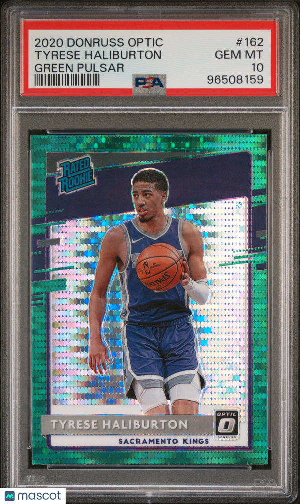 2020 Panini Donruss Optic Tyrese Haliburton Green Pulsar #162 PSA 10