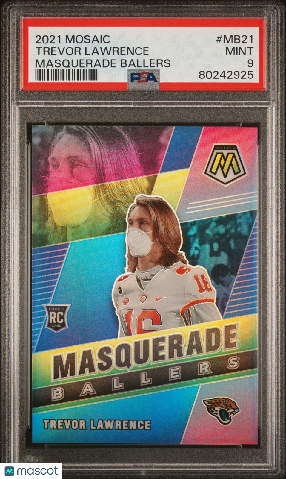 2021 Panini Mosaic Masquerade Ballers Trevor Lawrence RookiePSA 9 MINT Jaguars