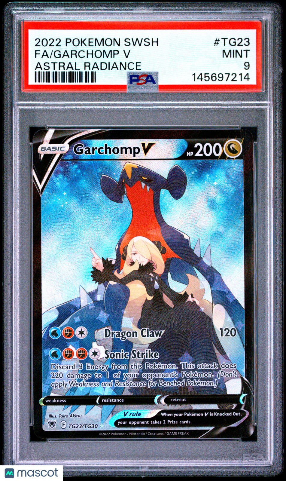 2022 Pokemon Sword & Shield Astral Radiance Garchomp V #TG23 PSA 9