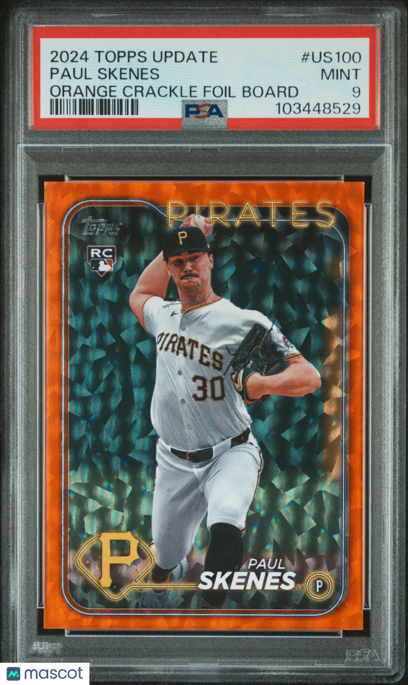 2024 Topps Update Paul Skenes Orange Crackle Foil Board