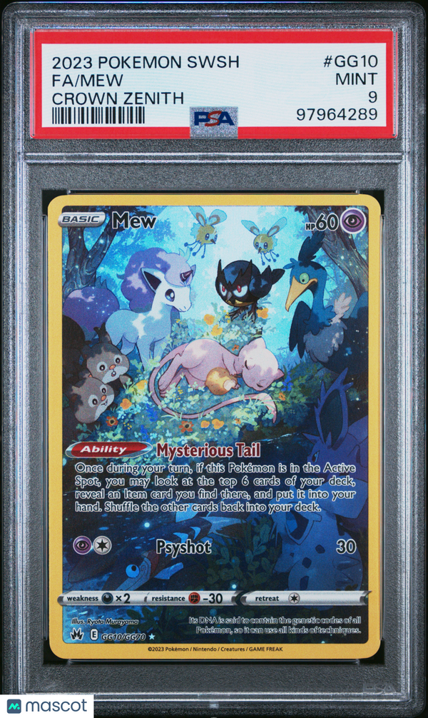 2023 Pokemon Sword And Shield Crown Zenith Mew #GG10 PSA 9