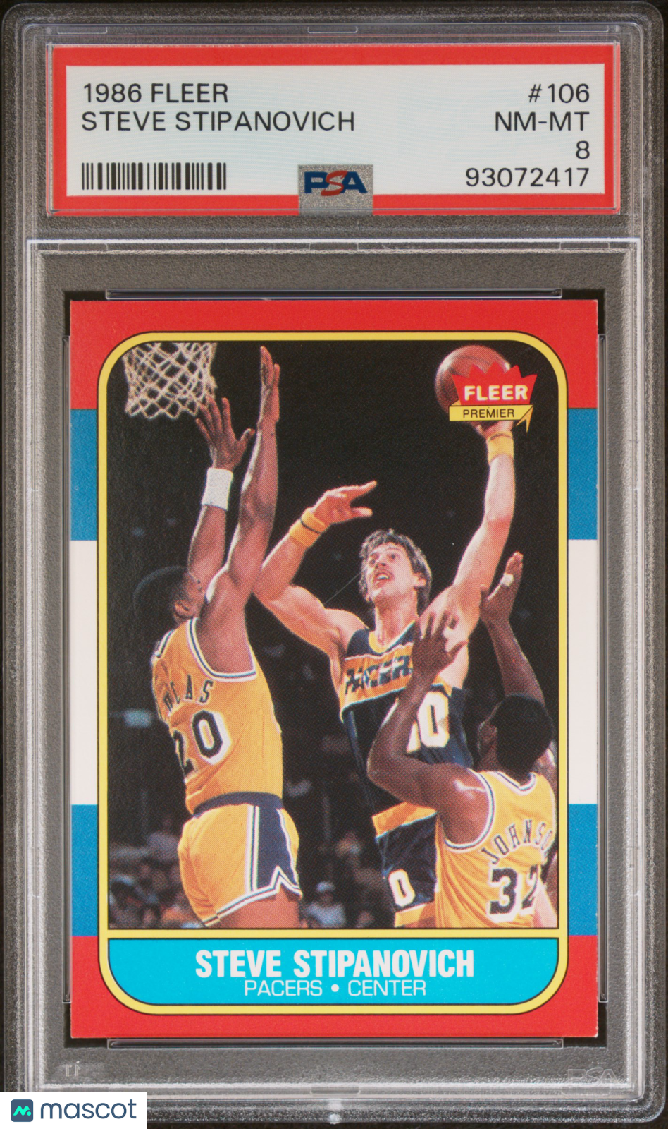 1986 Fleer Steve Stipanovich #106 PSA 8