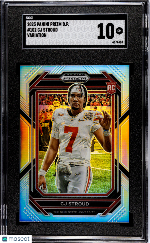 2023 Panini Prizm Draft Picks CJ Stroud Silver Variation Rookie #102 SGC 10