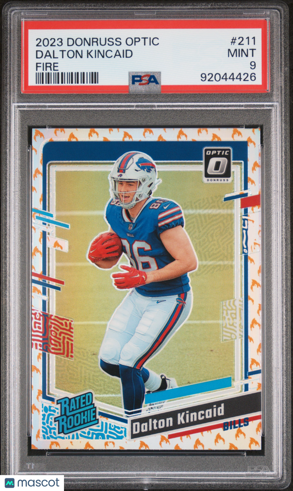 2023 Panini Donruss Optic Dalton Kincaid #211 PSA 9 Football